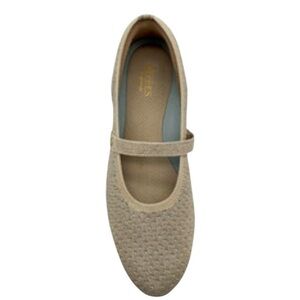 Bzees Knit Mary Jane Comfort Shoes‎ Slip On Flats Casual Beige